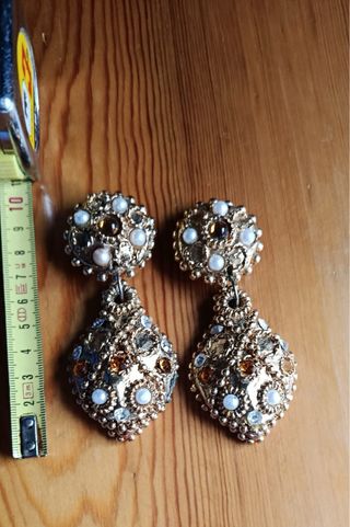 Pendientes Vintage de bisutería de clip