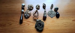 Pendientes Vintage de bisutería de clip