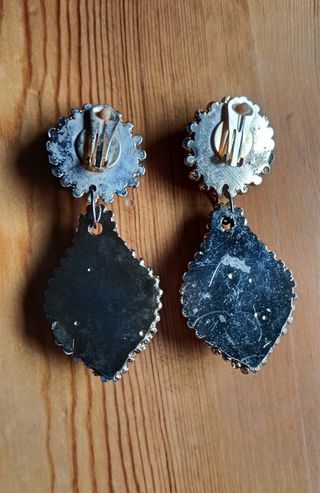 Pendientes Vintage de bisutería de clip