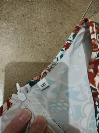 Vestido estampado manga larga Talla 3XL