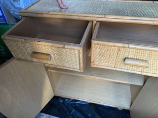 Mueble auxiliar bambú recibidor/baño