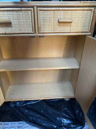 Mueble auxiliar bambú recibidor/baño