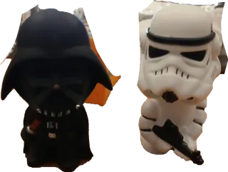 2 Mini Figure Star Wars con Molla Darth Vader