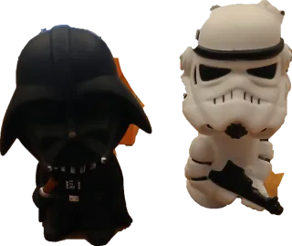 2 Mini Figure Star Wars con Molla Darth Vader