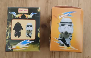 2 Mini Figure Star Wars con Molla Darth Vader