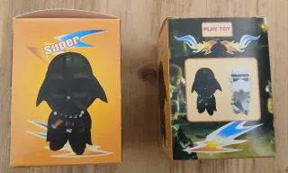 2 Mini Figure Star Wars con Molla Darth Vader