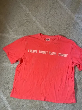 Camiseta Tommy Jeans Y2K Naranja Talla M