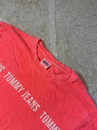 Camiseta Tommy Jeans Y2K Naranja Talla M