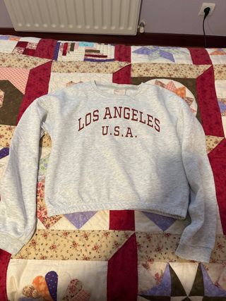 Sudadera corta niña talla 10 años