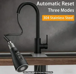 Grifo Negro Cocina/Baño Moderno