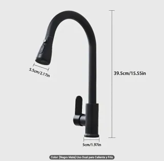 Grifo Negro Cocina/Baño Moderno