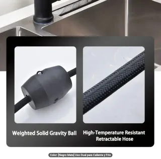 Grifo Negro Cocina/Baño Moderno