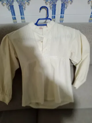 Camisas fallero blanca/beige