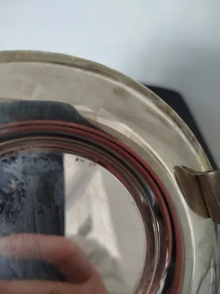 Piattino degustazione in argento 800 e cucchiaino