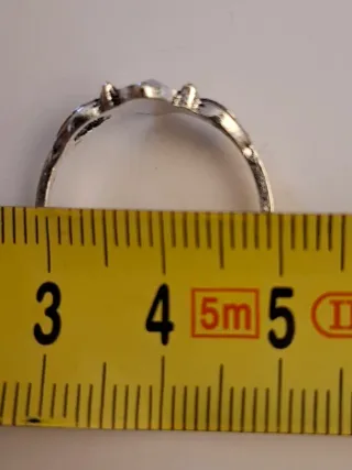 Anillo Plateado Piedra Azul Marquise