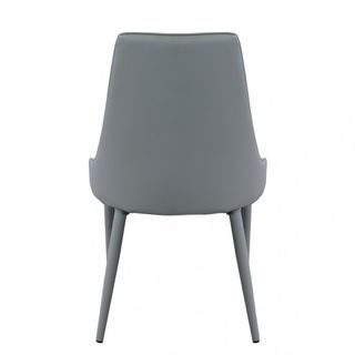 Sedia Ecopelle Grigio Chiaro senza Braccioli 87cm