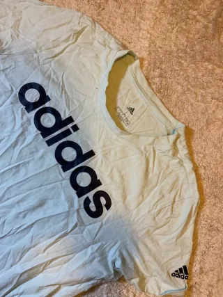 Camiseta Adidas Negra y Azul Talla L