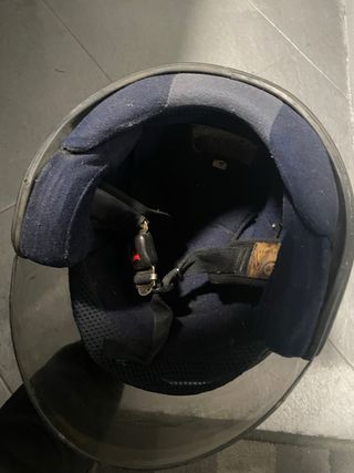 Casco de moto negro ERGON Talla S