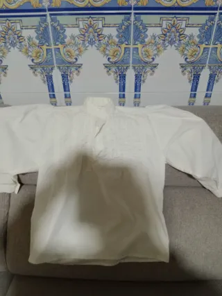 Camisas fallero blanca/beige