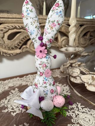 Coniglio Pasquale Decorazione Floreale