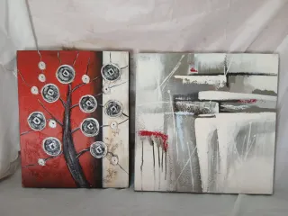 Set di 2 Quadri Moderni Astratti