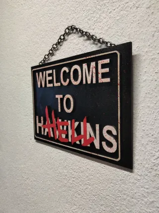 Targhetta Hawkins Stranger Things