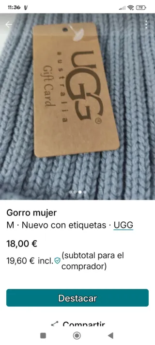 Gorro UGG pompón
