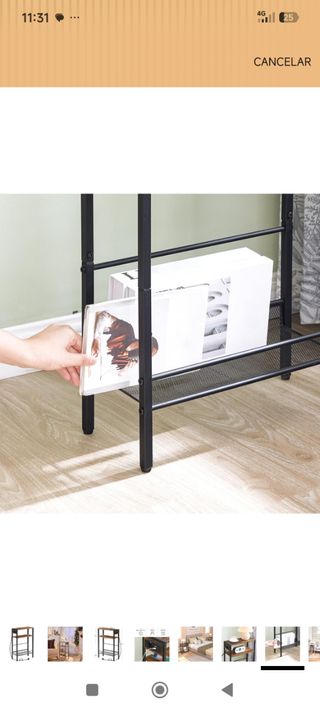 Mesa Auxiliar con Enchufe, alargadera + 2 USB