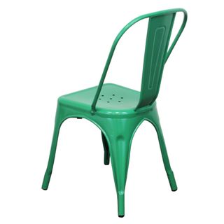 Sedia Metallo Industrial Impilabile Bar Verde 85cm