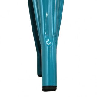 Sedia Metallo Industrial Impilabile Verde Petrolio