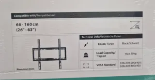 SOPORTE PARED FIJO TV 26''A 63'' NUEVO PRECINTADO