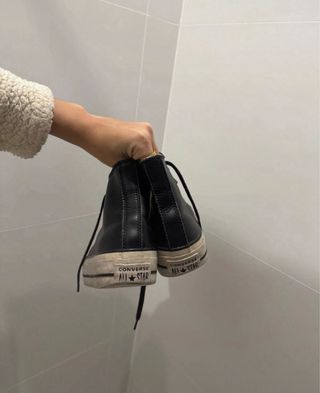 Converse Cuero Negro Mujer Talla 38