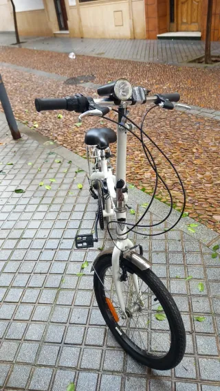 Bicicleta Plegable Blanca