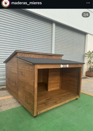 Caseta Madera Perro 120x160x110 cm Bajo pedido.