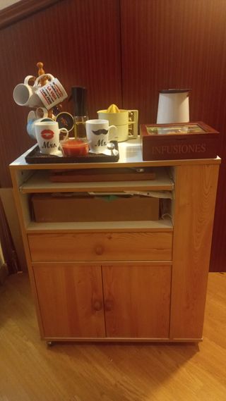 Auxiliar cocina / mesa estudio madera y metal