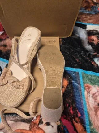 Sandalias esparto  beige talla 39.5/40
