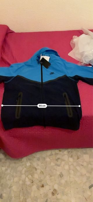 Chaqueta Nike Cortavientos Azul y Negra