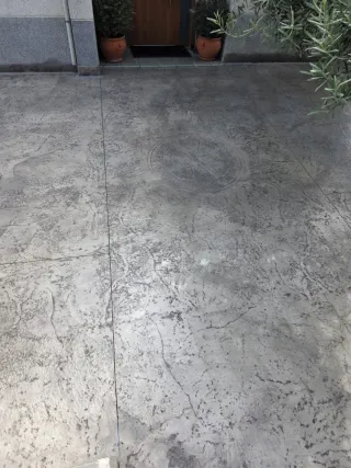 Hormigón impreso y fachada