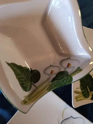 Set Piatti Tognana Quadrati Decorazione Calle 3 Pz