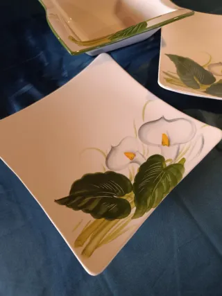 Set Piatti Tognana Quadrati Decorazione Calle 3 Pz