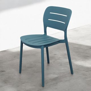 Sedia in Polipropilene Impilabile Verde Petrolio