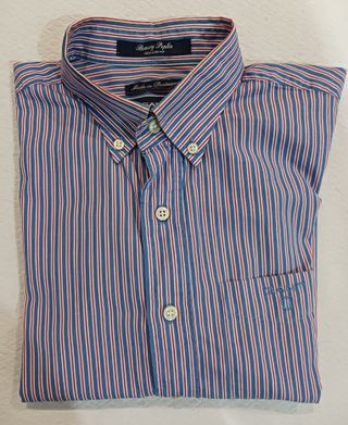Camisa GANT Talla S Rayas Azul/Rojo