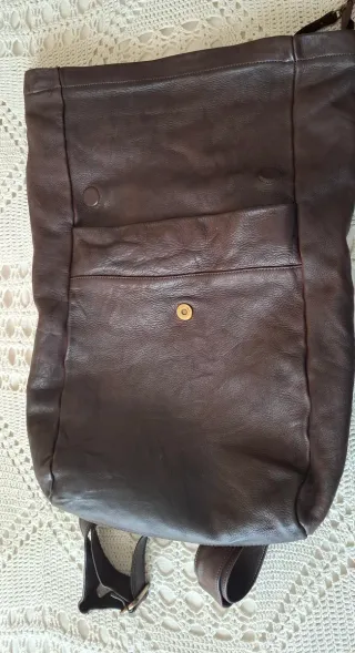 Zaino Fantini Pelletteria Vera Pelle Marrone