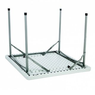 Tavolo Catering Pieghevole 90x90 Cm Bianco Acciaio