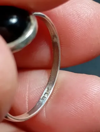 Anillo Plata Ley Piedra onix