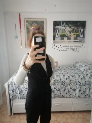 Conjunto top, pantalón y chaleco