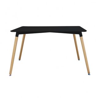 Tavolo da Pranzo Rettangolare 120x80 Nero Legno
