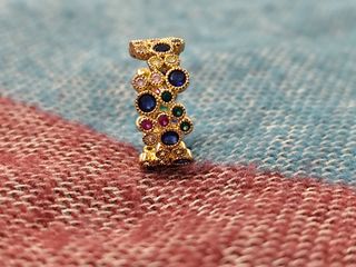 Anillo ajustable circonita sintética oro