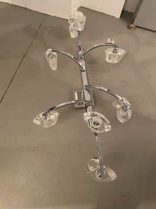 Lámpara de techo moderna cristal y metal