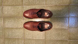 Zapatos de piel tacón ancho